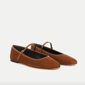 NIB Veronica Beard Ellie Suede Flat in Caramel